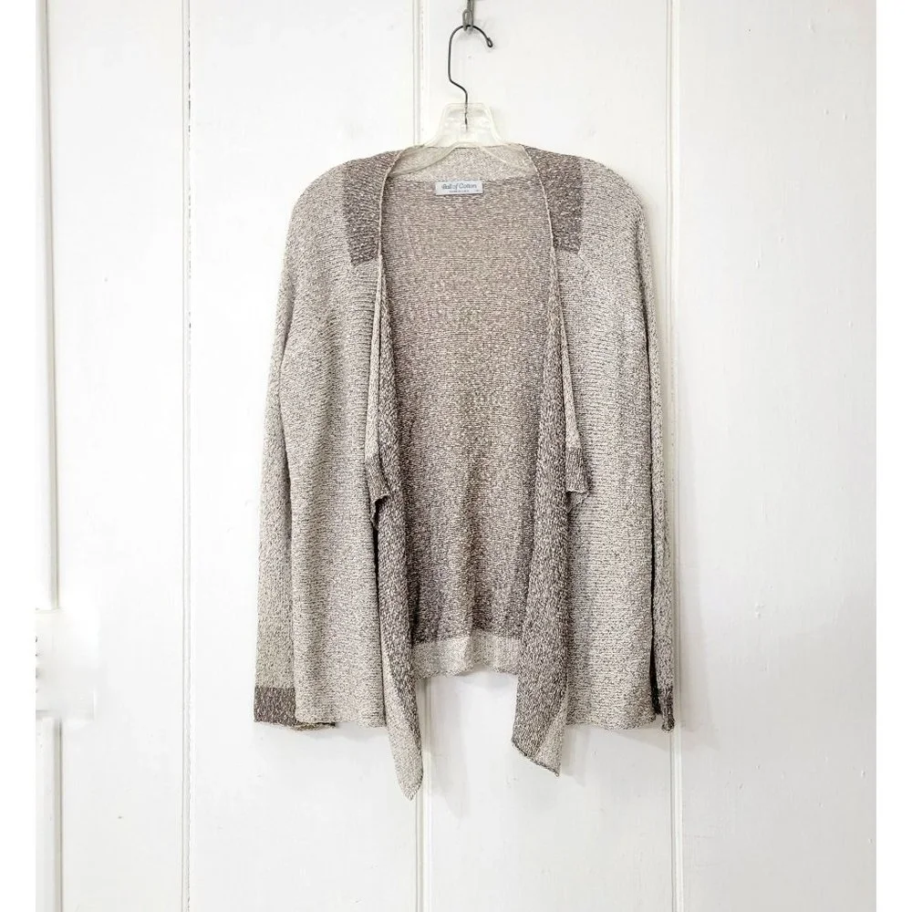 Ball of Cotton Natural Drape Front Open Cardigan - Picture 1 of 3